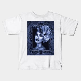 Blue Ladies Fine Art HomeDecor Wall Art Digital Prints Artwork Illustration Fine Kids T-Shirt